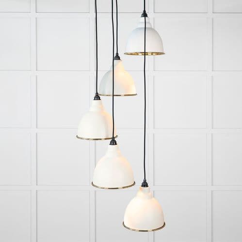From The Anvil 49738STE Smooth Brass Brindley Cluster Pendant in Teasel