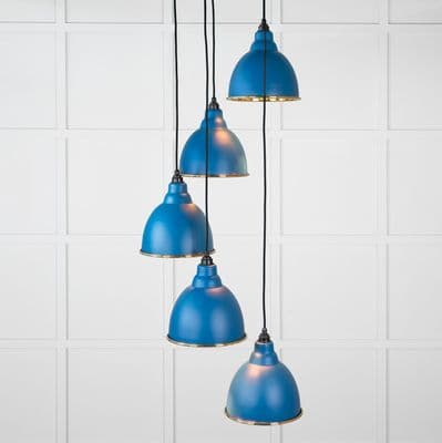 From The Anvil 49738SU Smooth Brass Brindley Cluster Pendant in Upstream