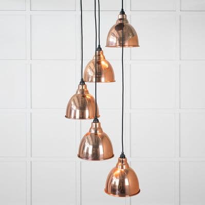 From The Anvil 49739 Hammered Copper Brindley Cluster Pendant