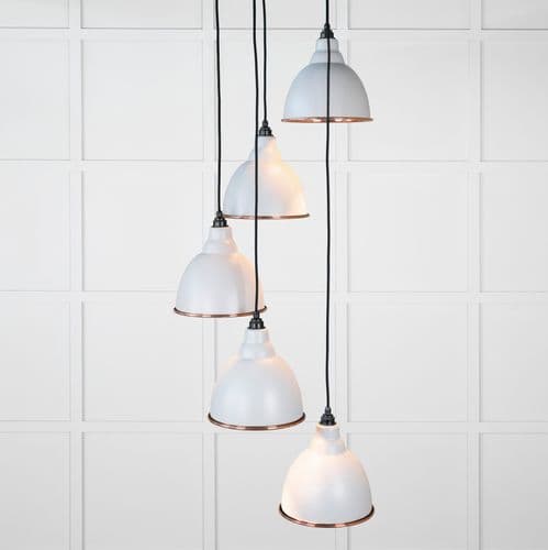 From The Anvil 49739SBI Hammered Copper Brindley Cluster Pendant in Birch