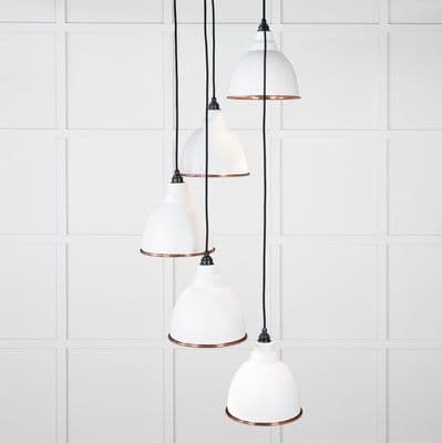 From The Anvil 49739SF Hammered Copper Brindley Cluster Pendant in Flock