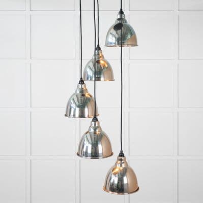 From The Anvil 49740 Hammered Nickel Brindley Cluster Pendant