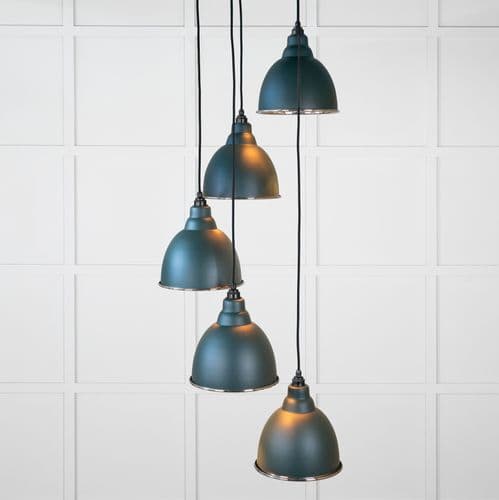 From The Anvil 49740SDI Hammered Nickel Brindley Cluster Pendant in Dingle
