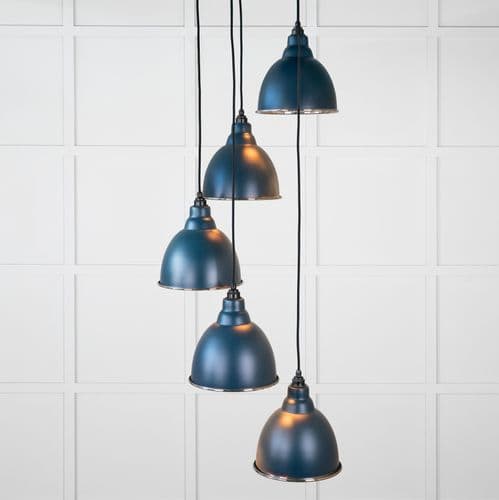 From The Anvil 49740SDU Hammered Nickel Brindley Cluster Pendant in Dusk