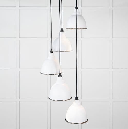 From The Anvil 49740SF Hammered Nickel Brindley Cluster Pendant in Flock