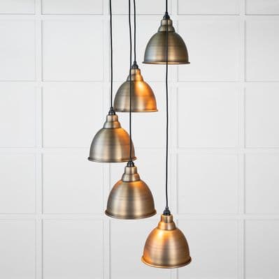 From The Anvil 49742 Aged Brass Brindley Cluster Pendant