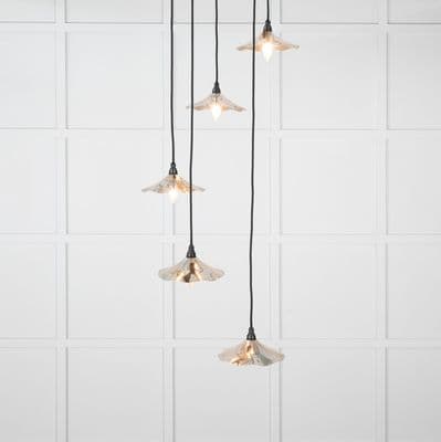 From The Anvil 49744 Smooth Nickel Flora Cluster Pendant
