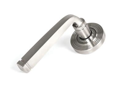 From The Anvil 49850 Satin Marine SS (316) Avon Round Lever on Rose Set (Beehive)