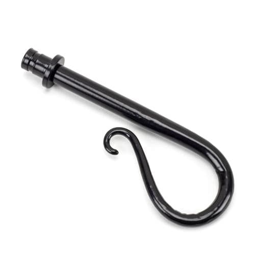 From The Anvil 49902 Black Shepherd's Crook Curtain Finial (pair)