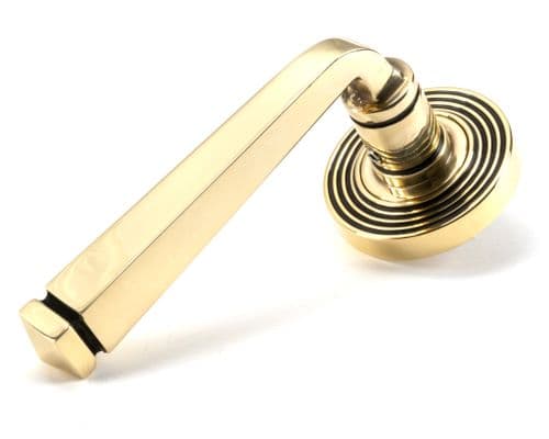 From The Anvil 49947 Aged Brass Avon Round Lever on Rose Set (Beehive) - Unsprung