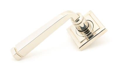 From The Anvil 49956 Polished Nickel Avon Round Lever on Rose Set (Square) - Unsprung