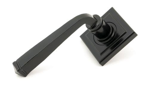 From The Anvil 49960 Black Avon Round Lever on Rose Set (Square) - Unsprung