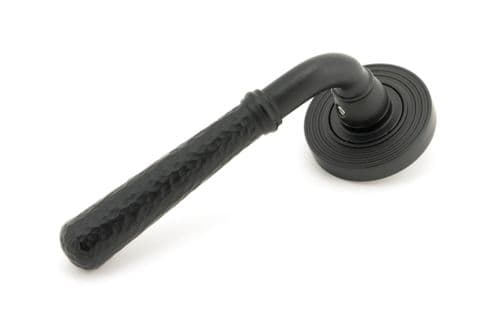 From The Anvil 49987 Matt Black Hammered Newbury Lever on Rose Set (Beehive) - Unsprung
