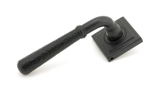 From The Anvil 49988 Matt Black Hammered Newbury Lever on Rose Set (Square) - Unsprung
