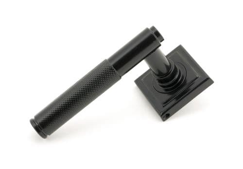 From The Anvil 50008 Black Brompton Lever on Rose Set (Square) - Unsprung