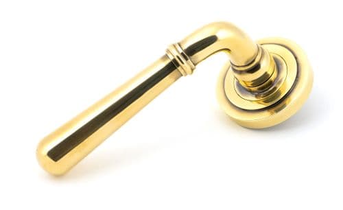 From The Anvil 50018 Aged Brass Newbury Lever on Rose Set (Art Deco) - Unsprung
