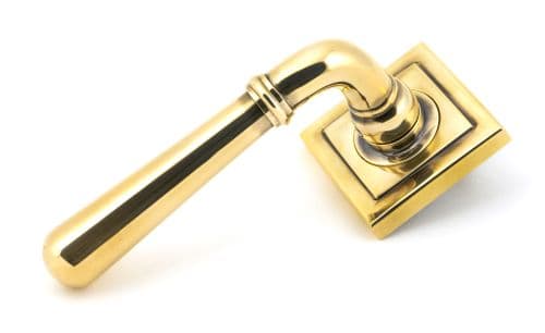 From The Anvil 50020 Aged Brass Newbury Lever on Rose Set (Square) - Unsprung