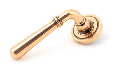 From The Anvil 50034 Polished Bronze Newbury Lever on Rose Set (Art Deco) - Unsprung