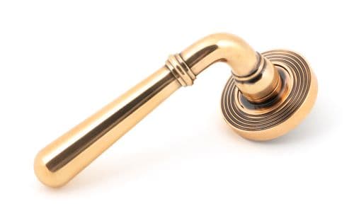 From The Anvil 50035 Polished Bronze Newbury Lever on Rose Set (Beehive) - Unsprung