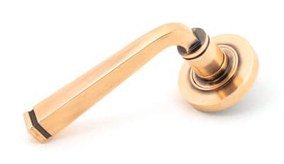 From The Anvil 50061 Polished Bronze Avon Round Lever on Rose Set (Plain) - Unsprung