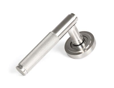 From The Anvil 50066 Satin Marine SS (316) Brompton Lever on Rose Set (Art Deco) - Unsprung