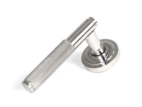 From The Anvil 50070 Polished Marine SS (316) Brompton Lever on Rose Set (Art Deco) - Unsprung