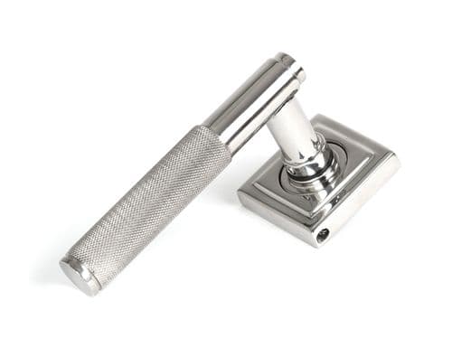 From The Anvil 50072 Polished Marine SS (316) Brompton Lever on Rose Set (Square) - Unsprung