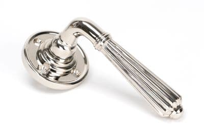 From The Anvil 50082 Polished Nickel Hinton Lever on Rose Set - Unsprung