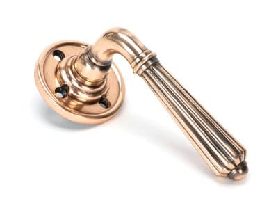 From The Anvil 50085 Polished Bronze Hinton Lever on Rose Set - Unsprung