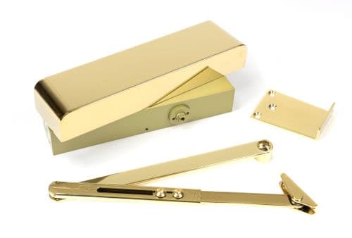 From The Anvil 50108 Polished Brass Size 2-5 Door Closer & Cover