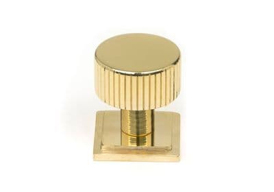 From The Anvil 50363 Polished Brass Judd Cabinet Knob - 25mm (Square)