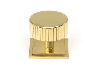 From The Anvil 50369 Polished Brass Judd Cabinet Knob - 38mm (Square)