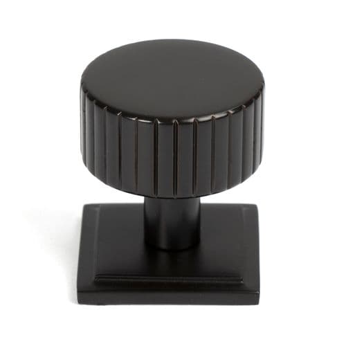 From The Anvil 50453 Aged Bronze Judd Cabinet Knob - 32mm (Square)