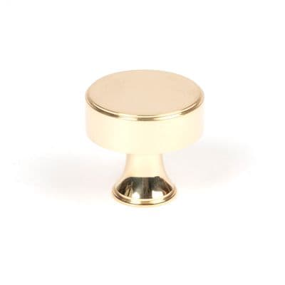 From The Anvil 50485 Polished Brass Scully Cabinet Knob - 32mm