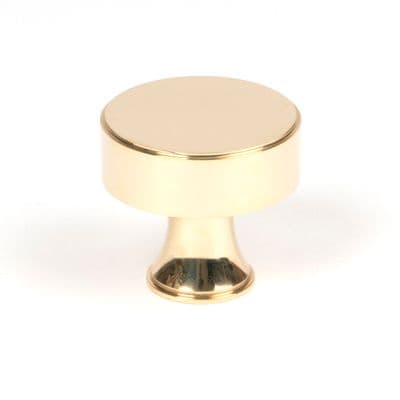 From The Anvil 50486 Polished Brass Scully Cabinet Knob - 38mm
