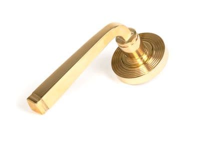 From The Anvil 50600 Polished Brass Avon Round Lever on Rose Set (Beehive)