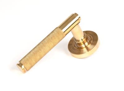 From The Anvil 50609 Polished Brass Brompton Lever on Rose Set (Beehive)