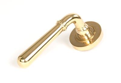 From The Anvil 50619 Polished Brass Newbury Lever on Rose Set (Plain) - Unsprung
