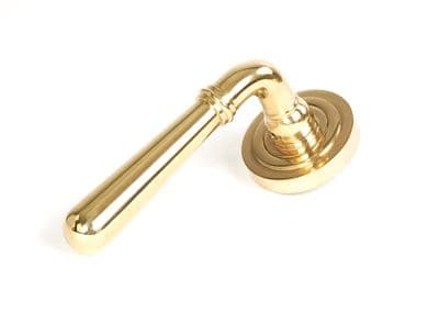 From The Anvil 50620 Polished Brass Newbury Lever on Rose Set (Art Deco)