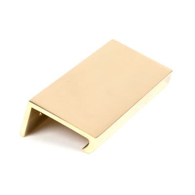 From The Anvil 50675 Polished Brass 100mm Plain Edge Pull