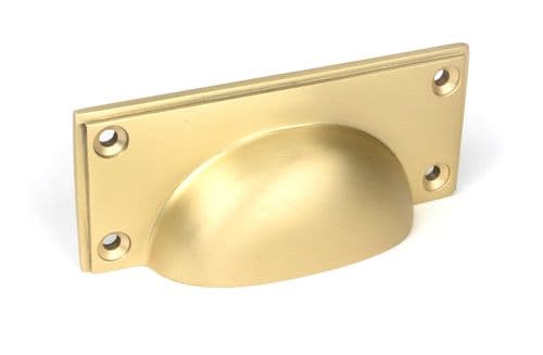 From The Anvil 50942 Satin Brass Art Deco Drawer Pull
