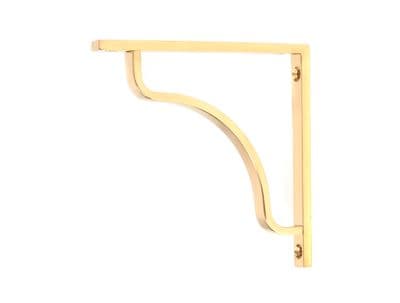 From The Anvil 51085 Polished Brass Abingdon Shelf Bracket (150mm x 150mm)