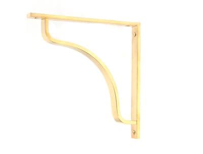 From The Anvil 51095 Polished Brass Abingdon Shelf Bracket (200mm x 200mm)