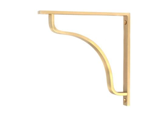 From The Anvil 51097 Satin Brass Abingdon Shelf Bracket (200mm x 200mm)