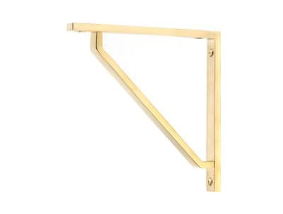 From The Anvil 51105 Polished Brass Barton Shelf Bracket (150mm x 150mm)