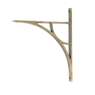 From The Anvil 51178 Burnished Brass Tyne Shelf Bracket (314mm x 250mm)