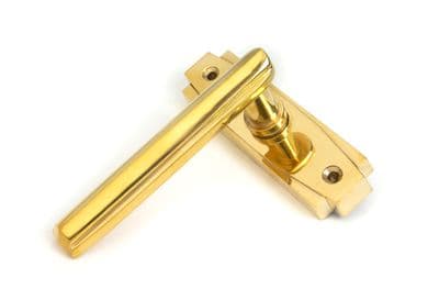 From The Anvil 51191 Polished Brass Art Deco Lever on Rose Set