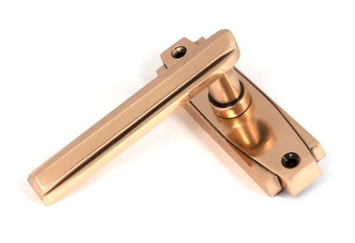From The Anvil 51196 Polished Bronze Art Deco Lever on Rose Set