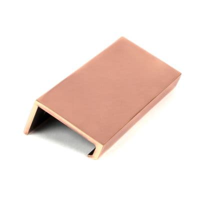From The Anvil 51218 Polished Bronze 100mm Plain Edge Pull