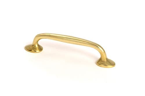 From The Anvil 51253 Polished Brass Moore Pull Handle - Small